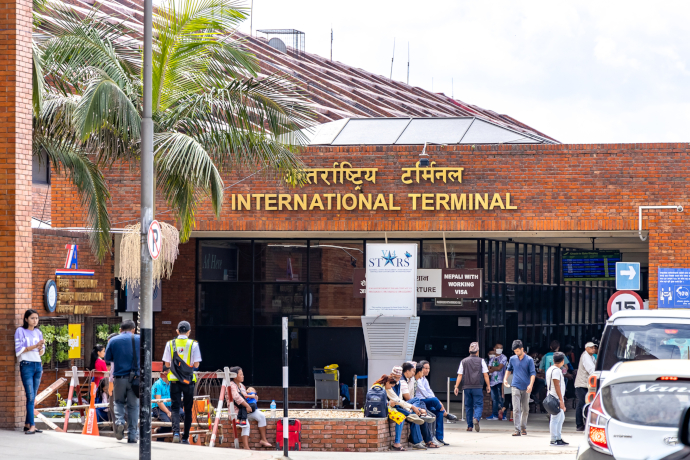 Kathmandu Airport International Terminal hosts flights mainly from Asia and Middle East.